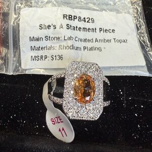 She's A Statement Piece Amber Topaz Ring